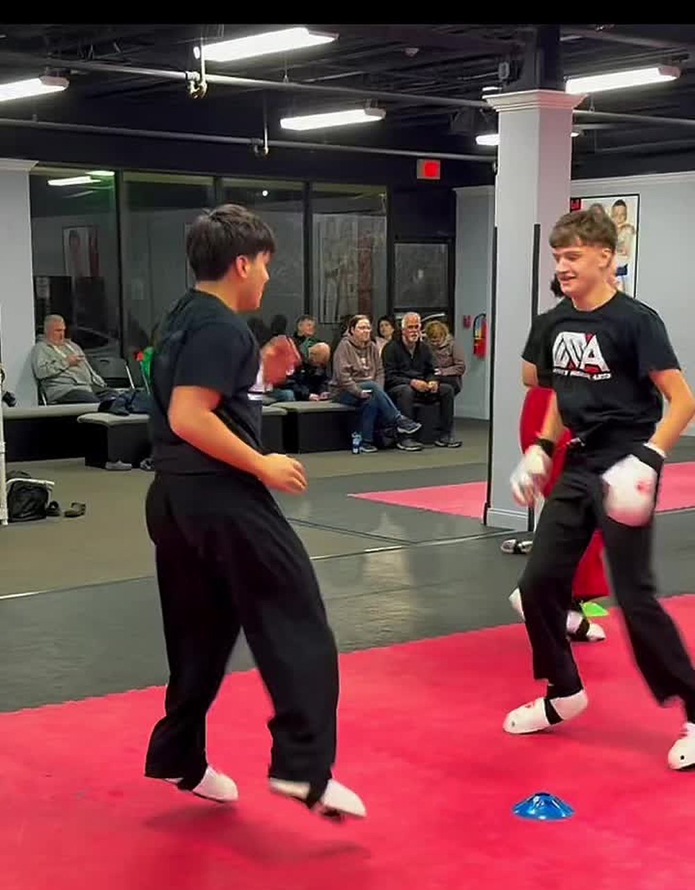 A Get Strong. student smiling proudly after class at Waverly Martial Arts in Patchogue