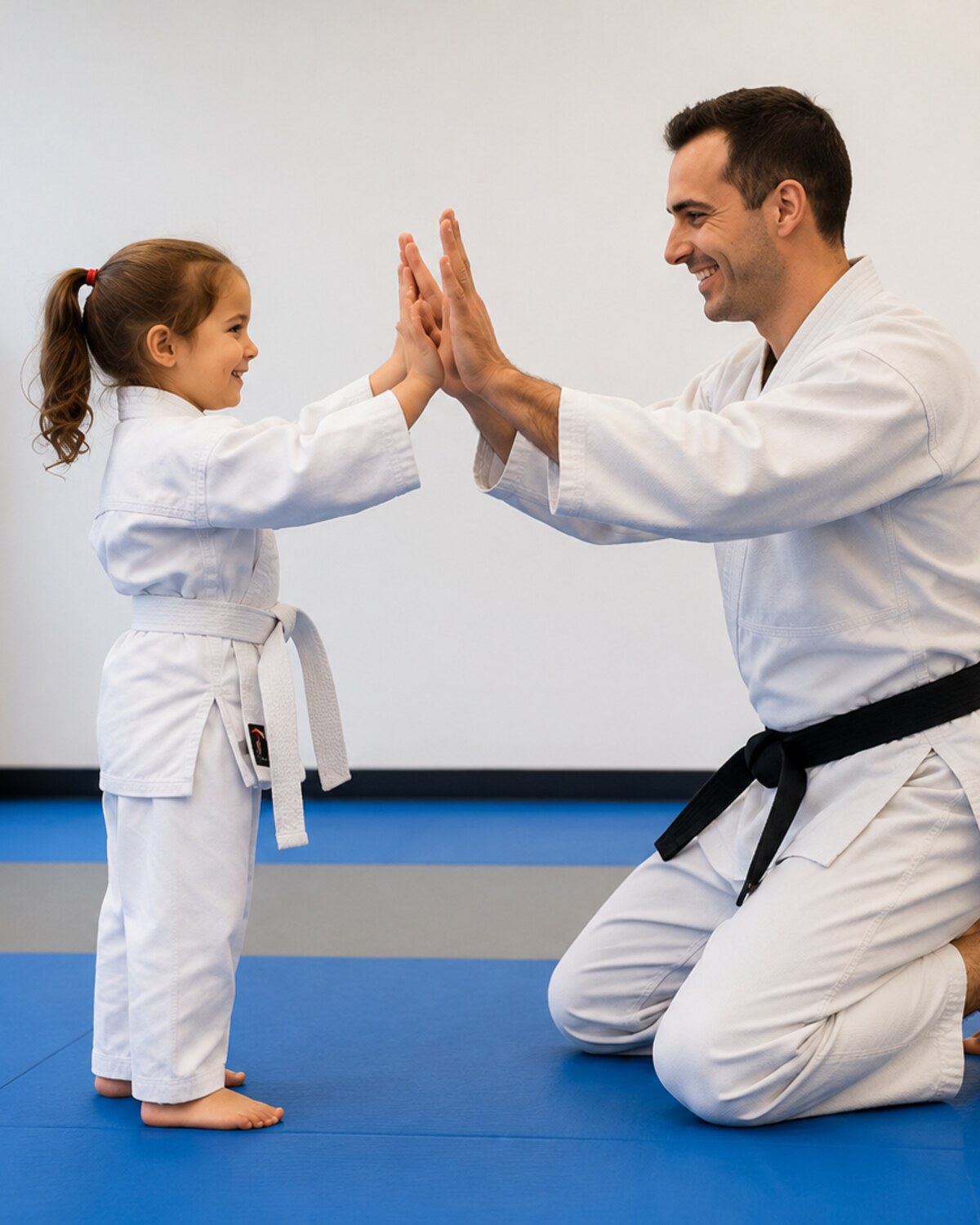 A Is Your Preschooler student smiling proudly after class at Waverly Martial Arts in Patchogue