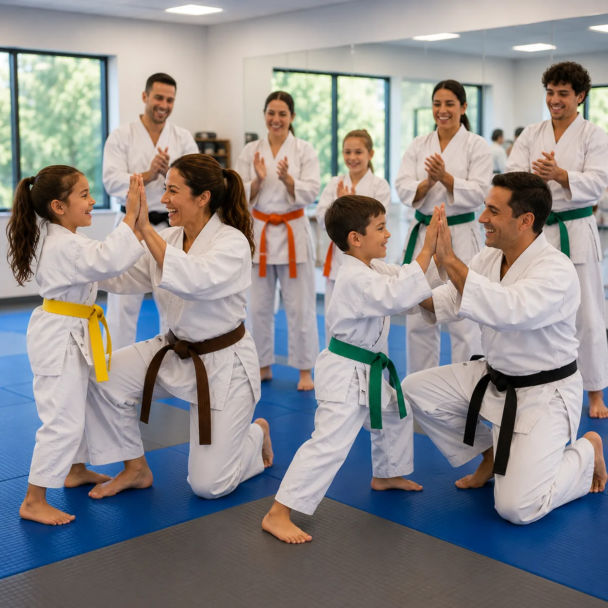 Is Your Preschooler students practicing drills during class at Waverly Martial Arts in Patchogue